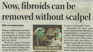 Now, fibroids can be removed without scalpel